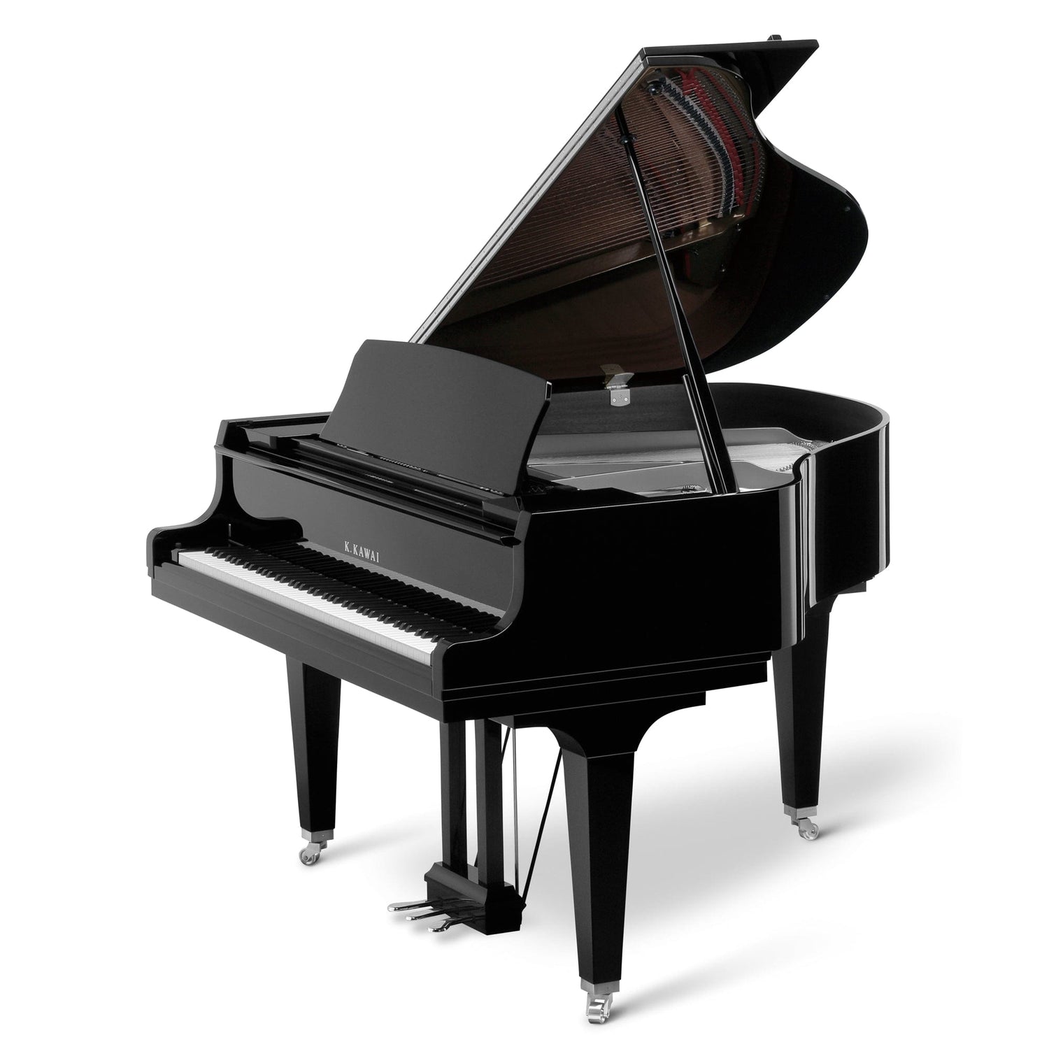 Kawai GL10 Grand Piano; Polished Ebony with Silver Fittings