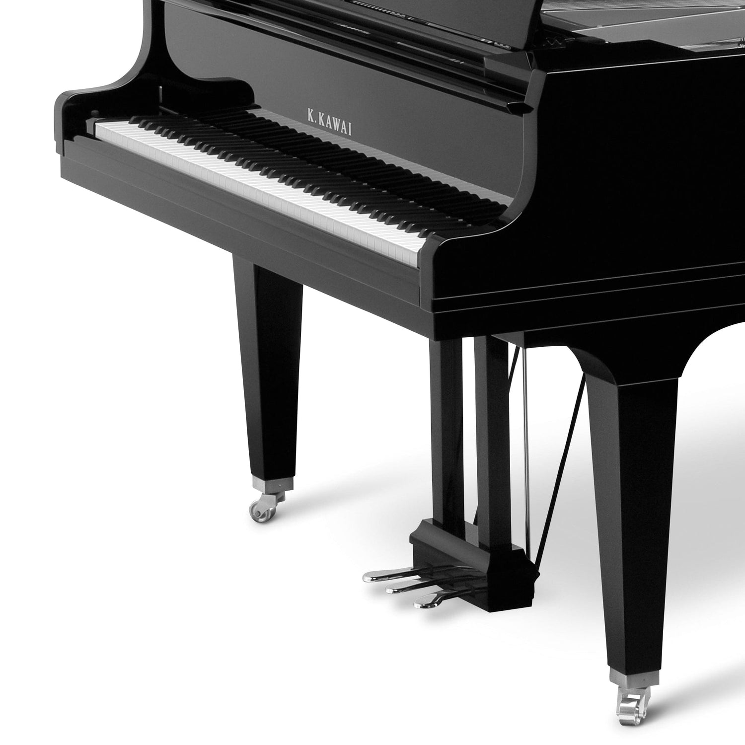 Kawai GL10 Grand Piano; Polished Ebony with Silver Fittings