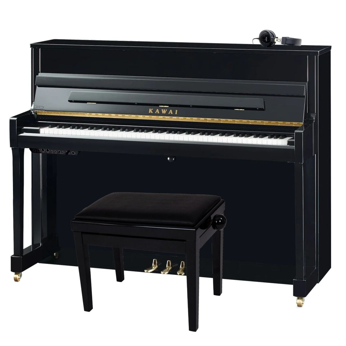 Kawai K200 ATX4 Anytime Silent Upright Piano; Polished Ebony | £500 EXTRA DISCOUNT AT CHECKOUT